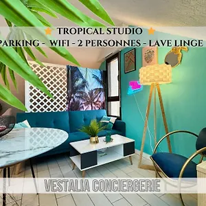 -tropical Studio- Paisible Parking Wifi Lave-linge Appartement
